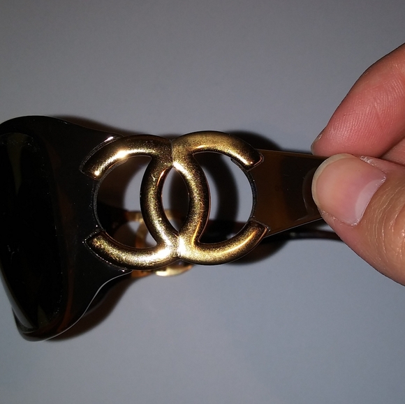 π Chanel Sunglasses 6014 C.879/73 Gold CC VINTAGE - Picture 3 of 11